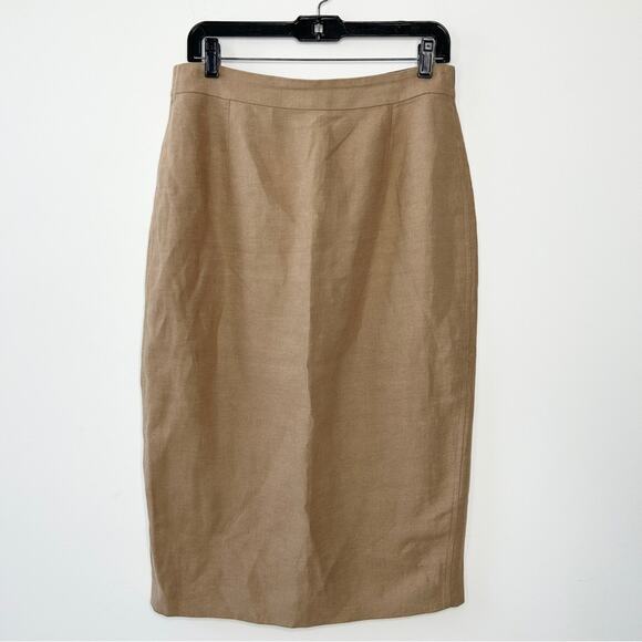 Les Copains Dresses & Skirts - LES COPAINS BVM Spa Pencil Skirt Womens Size 10 Flax Cotton Made in Italy Office